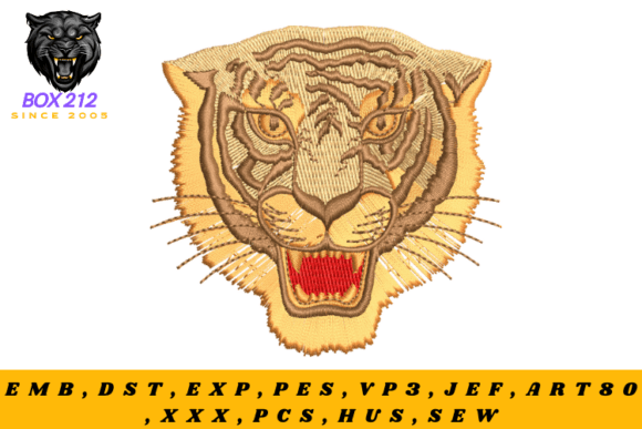 Lion Face Digital Embroidery Design